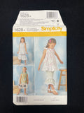 2013 Simplicity 1628 Sewing Pattern - Child's Dress, Top, and Pants FACTORY FOLDED
