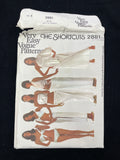1973 Vogue 2881 Sewing Pattern - Adult Knit Tops, Cover-Ups, Pantskirt, Skirt, Bikini and Carry-All FACTORY FOLDED