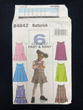 2006 Butterick 4842 Sewing Pattern - Child's Jumper Dresses FACTORY FOLDED