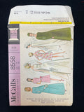1966 McCall's 8558 Sewing Pattern - Adult Wedding Dress and Dresses FACTORY FOLDED