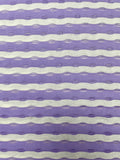 2 YD Poly/Cotton Yarn-Dyed Stripe Knit - Light Purple and White