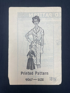 1950's Mail Order 9067 Sewing Pattern - Dress FACTORY FOLDED