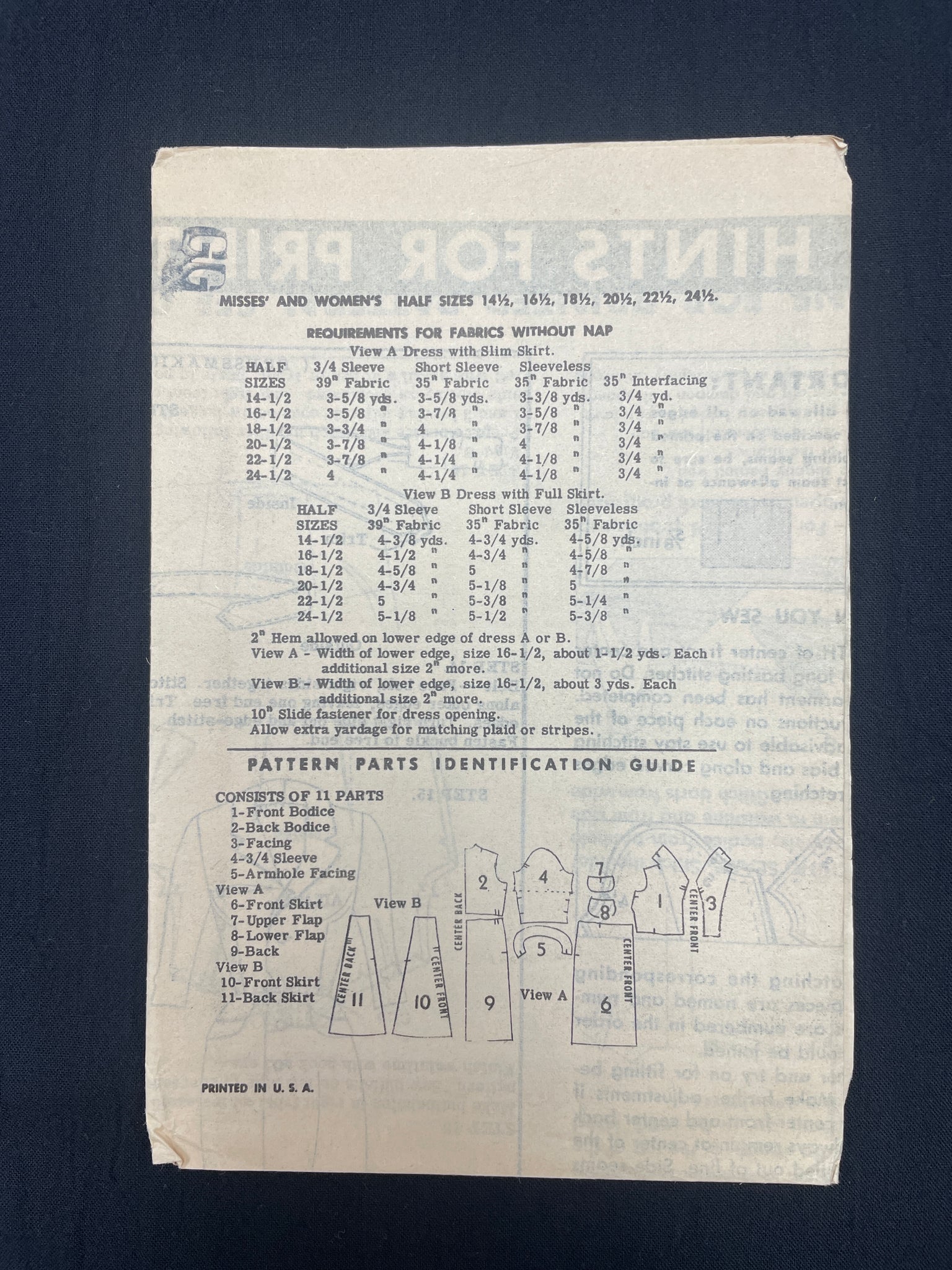 1950's Mail Order 9067 Sewing Pattern - Dress FACTORY FOLDED