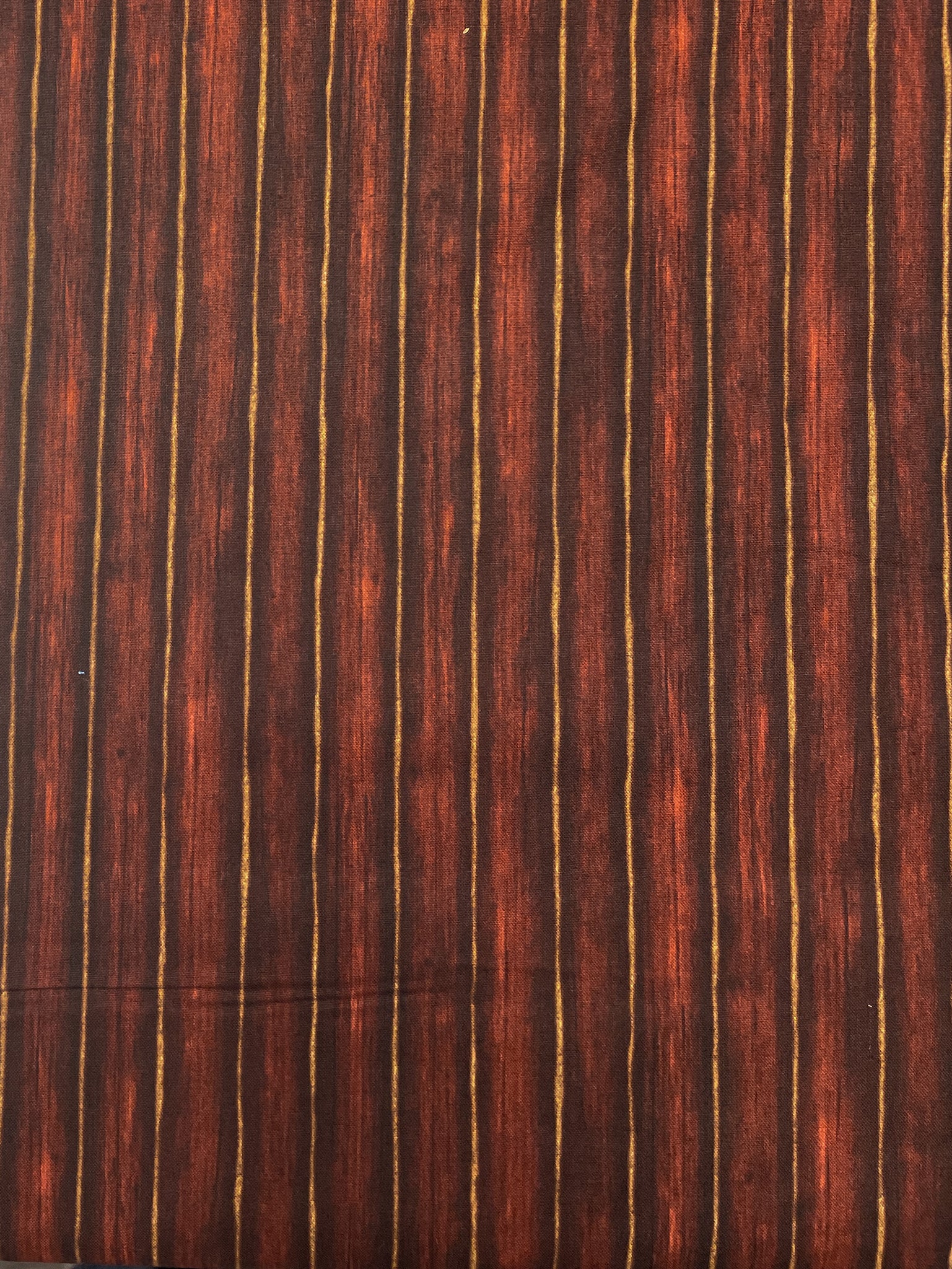 3 7/8 YD Quilting Cotton - Woodgrain Stripes in Warm Brown, Black and Beige