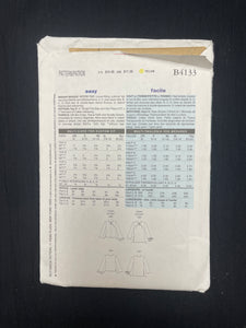 2004 Butterick 4133 Sewing Pattern - Blouse FACTORY FOLDED