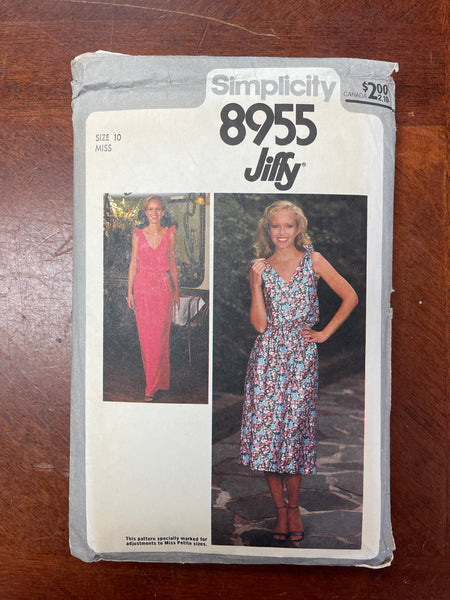 1979 Simplicity 8955 Sewing Pattern - Dress – Lucky DeLuxe Fabrics