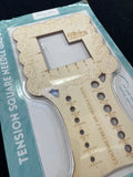 Wood Knitting Tension Square and Needle Gauge - Tree