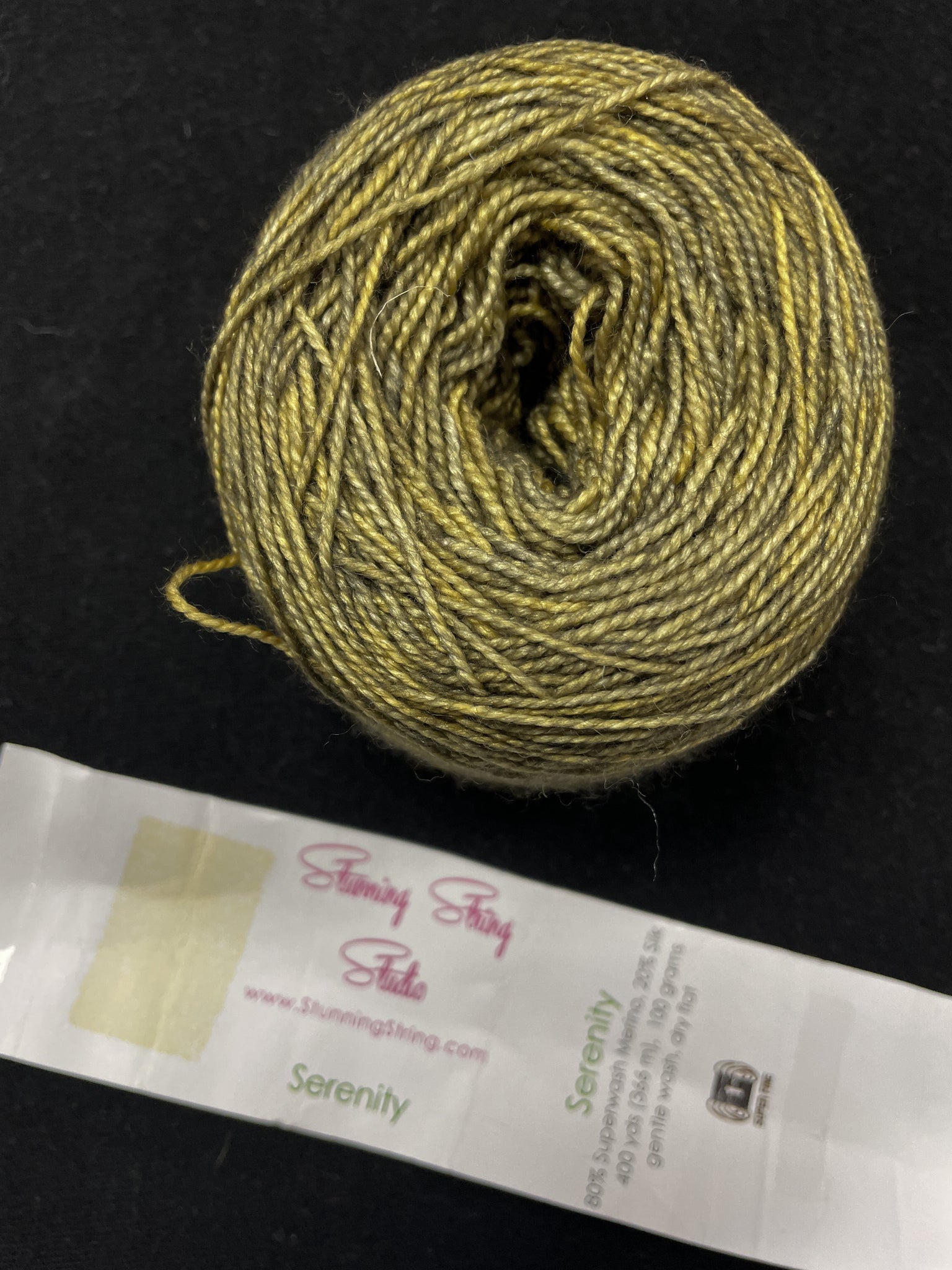 Yarn Superwash Merino & Silk - Heather Army Green