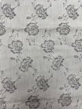 4 1/4 YD Cotton Blend Jacquard - Heather Gray and Black