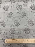 4 1/4 YD Cotton Blend Jacquard - Heather Gray and Black