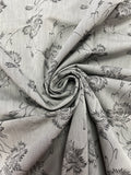 4 1/4 YD Cotton Blend Jacquard - Heather Gray and Black