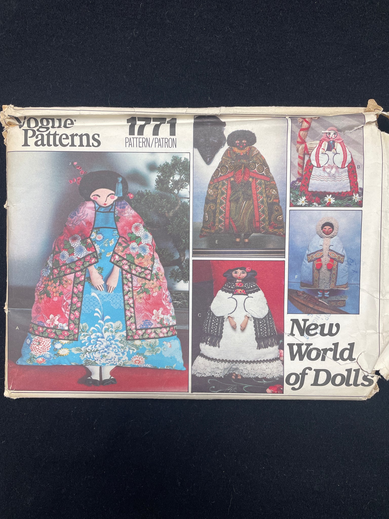 1980's Vogue 1771 Sewing Pattern - "New World of Dolls" FACTORY FOLDED