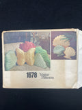 1988 Vogue 1678 Sewing Pattern - Butterfly, Flower, Leaf and Sea Shell Pillows FACTORY FOLDED