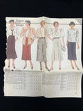 1980's Vogue 1425 Sewing Pattern - Adult Skirts FACTORY FOLDED