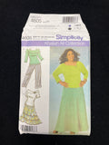 2005 Simplicity 4605 Sewing Pattern - Adult Knit Tops, Skirt and Pants FACTORY FOLDED