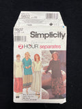 1995 Simplicity 9802 Sewing Pattern - Adult Top and Skirts FACTORY FOLDED