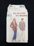 1994 Simplicity 9131 Sewing Pattern - Adult Top and Pants