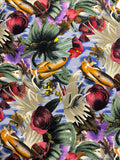 4 5/8 YD Rayon Vintage - Multi Colored Fish Underwater