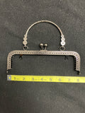 Metal Purse Frame - Shiny Pewter-Tone with Handle