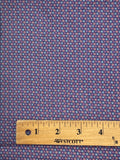 4 5/8 YD Cotton Vintage - Tiny Purple, Peach and Light Blue Flowers on Purple