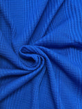 3 YD Polyester Waffle Knit - Royal Blue