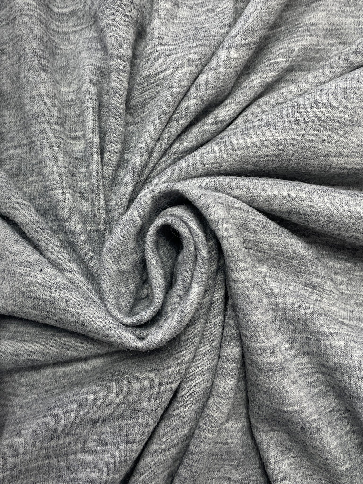 5/8 YD Polyester Knit Remnant - Heather Gray