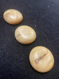 Buttons Antler Set of 3 - Flat Domes