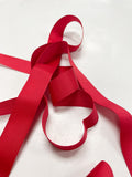 SALE 2 3/8 YD Polyester Grosgrain Ribbon - Red