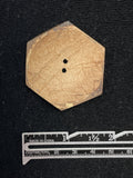 Buttons Coconut - Hexagon Etched with a Flower