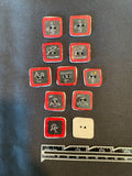 Buttons Ceramic Set of 11 - Schoolhouse Slates