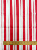 3 YD Poly/Cotton - Red and White Stripes