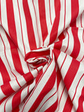 3 YD Poly/Cotton - Red and White Stripes