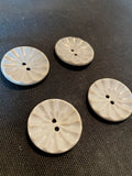 Buttons Plastic Set of 4 Vintage - Gray