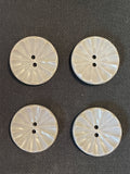 Buttons Plastic Set of 4 Vintage - Gray