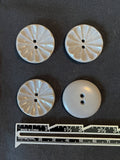 Buttons Plastic Set of 4 Vintage - Gray