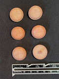 Buttons Plastic Faux Woven Set of 6 Vintage - Light Beige