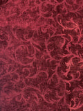SALE Poly/Cotton Blend Chenille Salvaged- Burgundy