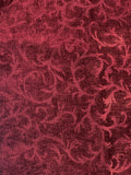 Poly/Cotton Blend Chenille Salvaged- Burgundy