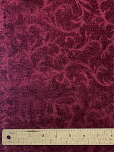 SALE Poly/Cotton Blend Chenille Salvaged- Burgundy