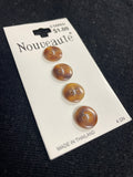 Buttons Plastic Set of 4 Vintage - Red, Yellow or Brown