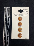 Buttons Plastic Set of 4 Vintage - Red, Yellow or Brown