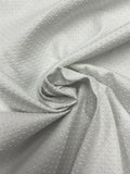 Cotton Twill with Grip Dots - White with White Dots