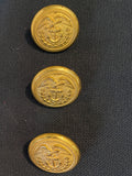 Buttons Metal Set of 3 Vintage - Brass wtih Eagle and Anchor