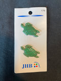 Buttons Metal Set of 2 - Green Sea Turtles