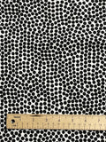 Cotton Knit Remnant Bundle - White with Black Polka Dots