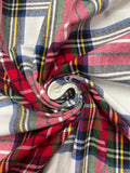 1 Cotton Flannel Yarn-Dyed Plaid - White, Red, Green, Yellow, Black and Blue