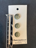 Buttons Resin Set of 3 - Shiny Marbeled Gray