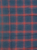 1 7/8 Cotton Flannel Yarn-Dyed Plaid - Navy Blue and Red