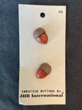 Buttons Plastic Set of 2 - Acorns