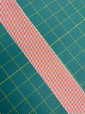 Polyester Double Faced Woven Ribbon By the Yard - Red and White Stripes